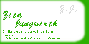 zita jungwirth business card